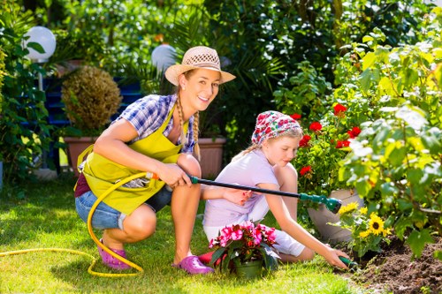 Eco-friendly garden setup with native plants